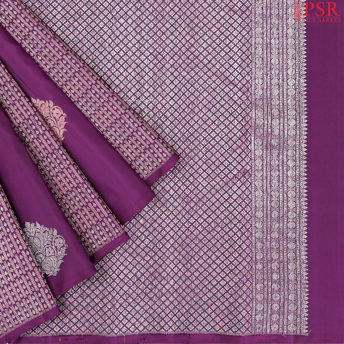 Magenta Purple Kanchipuram Silk Saree
