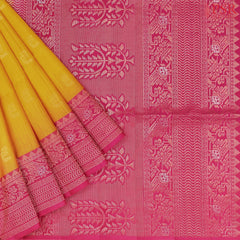 Mustard Yellow Soft Silk Saree