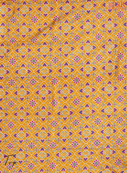 Marigold Yellow Soft Patola Dress Material