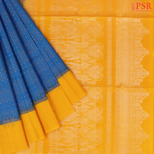 Prussain Blue Soft Silk Saree