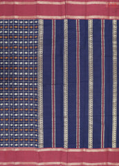 Dark Blue Kalakshetra Kovai Cotton Saree