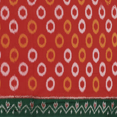 Red Ikkat Cotton Saree