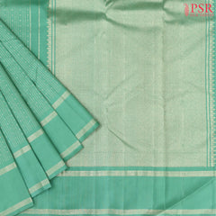 Aqua Pearl Kanchipuram Silk Saree