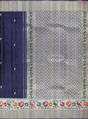 Navy Blue Kanchipuram Silk Saree