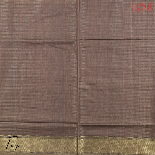 Saddle Brown Maheswari Silk Cotton Dress Material