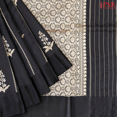 Black Chiniya Silk Saree