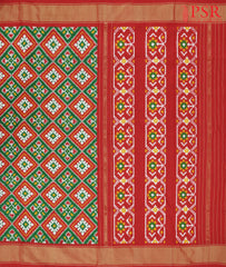 Emerald Green Pochampally Silk Ikat Saree