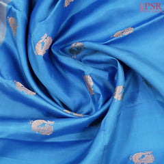 Olympic Blue Kanchipuram Silk Saree