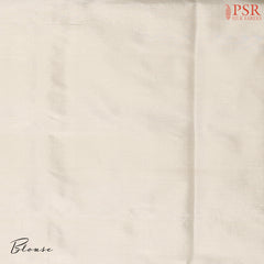 Beige & Black Pochampally Ikat Silk Saree