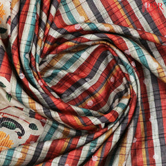 Multicolor Semi Tussar Saree