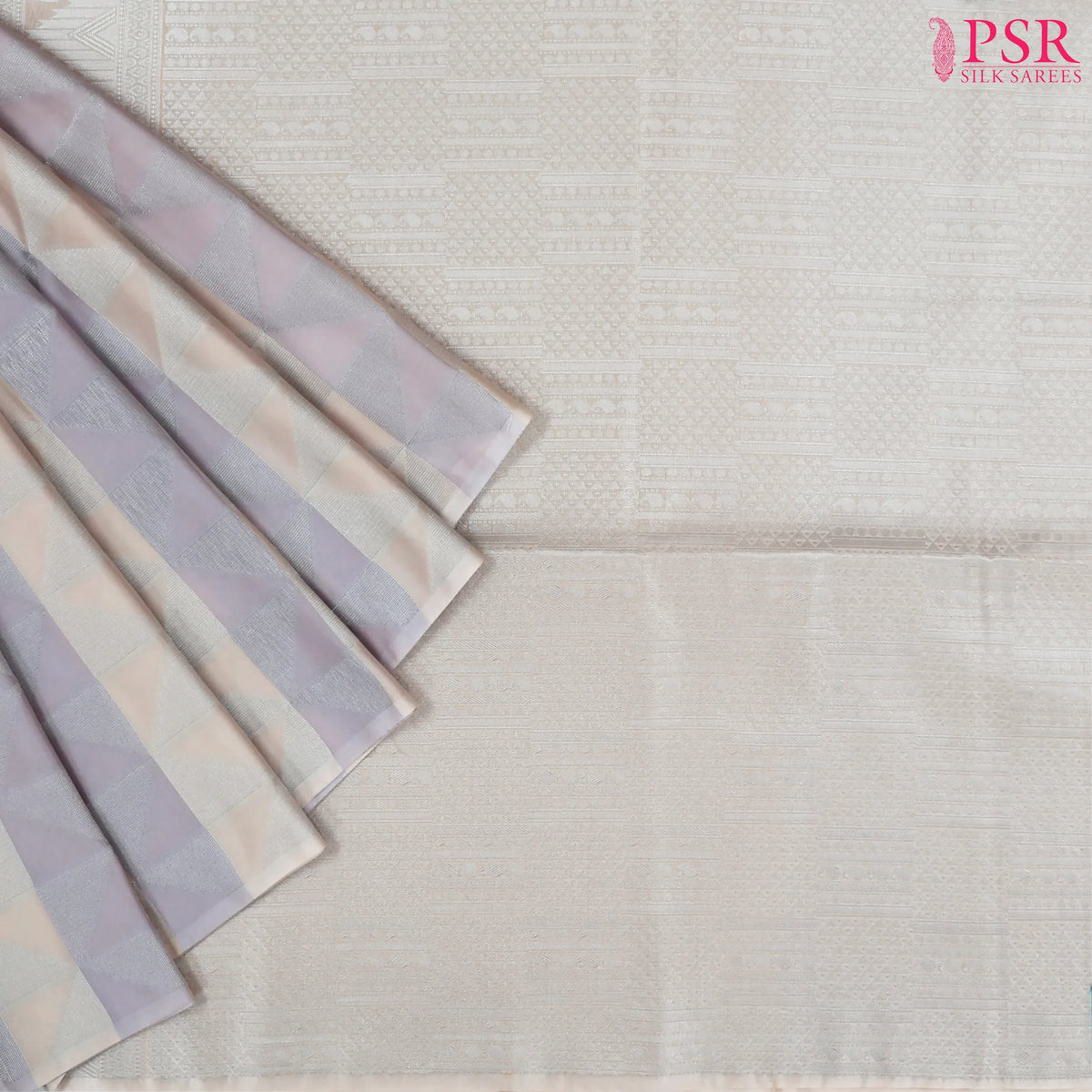 Beige & Purple Soft Art Silk Saree