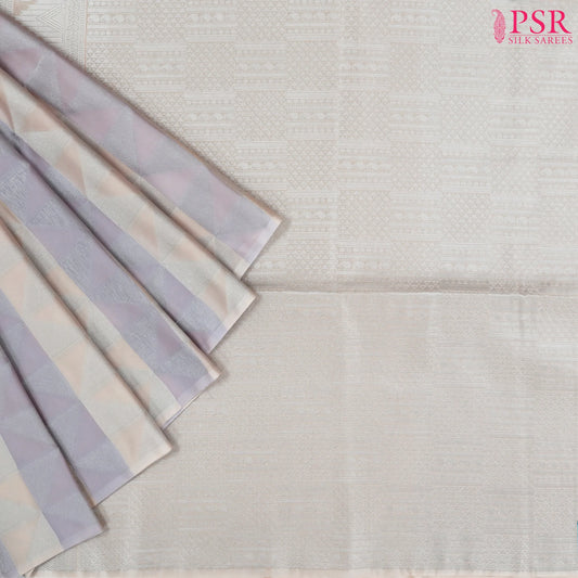 Beige & Purple Soft Art Silk Saree