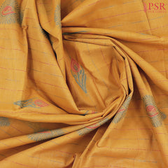 Mustard Yellow Kovai Cotton Saree