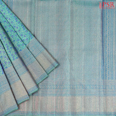 Egyptian Green Kanchipuram Jacquard Silk Saree