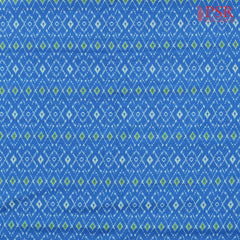 Azure Blue Semi Tassar Ikkat Print Running Material