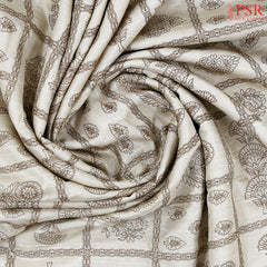 Beige Semi Tussar Saree