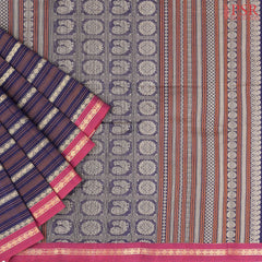Indigo Blue Kalakshetra Kovai Cotton Saree