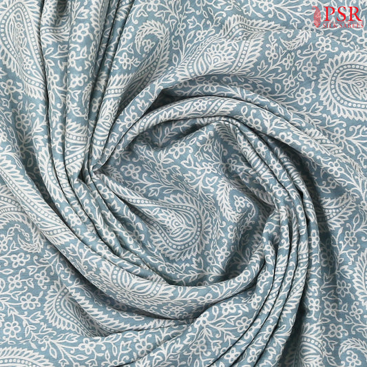 Powder Blue Assam Saree