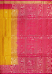 Mustard Yellow Soft Silk Saree