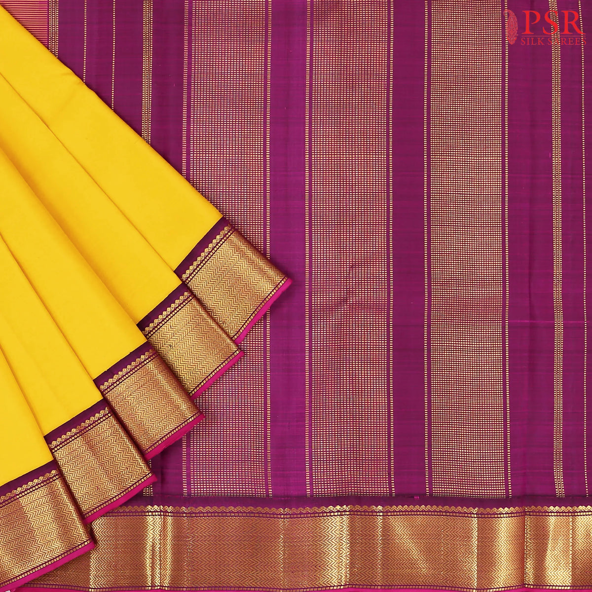 Mambhazam Yellow Kanchipuram Silk Saree