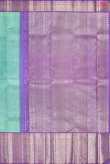 Celeste Blue Kanchipuram Jacquard Silk Saree