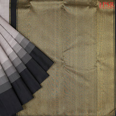 Dark Grey Kanchipuram Silk Saree