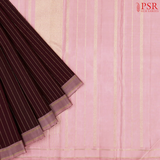 Brown Kanchipuram Silk Saree