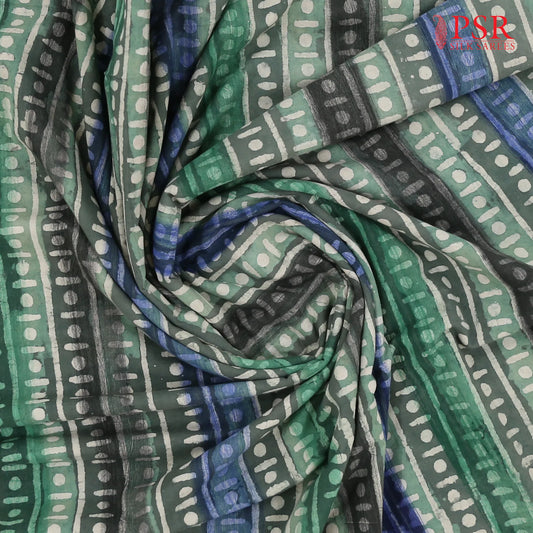 Green Dabu Print Running Material