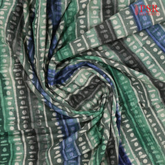 Green Dabu Print Running Material