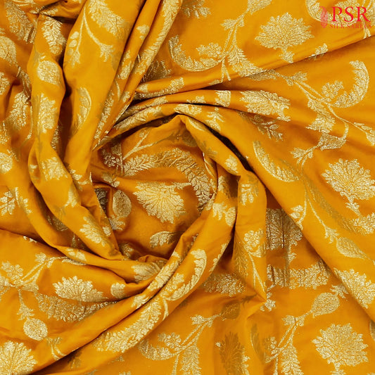 Amber Yellow Georgette Saree
