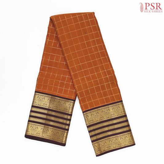 Yam Orange Kanchipuram Silk Saree