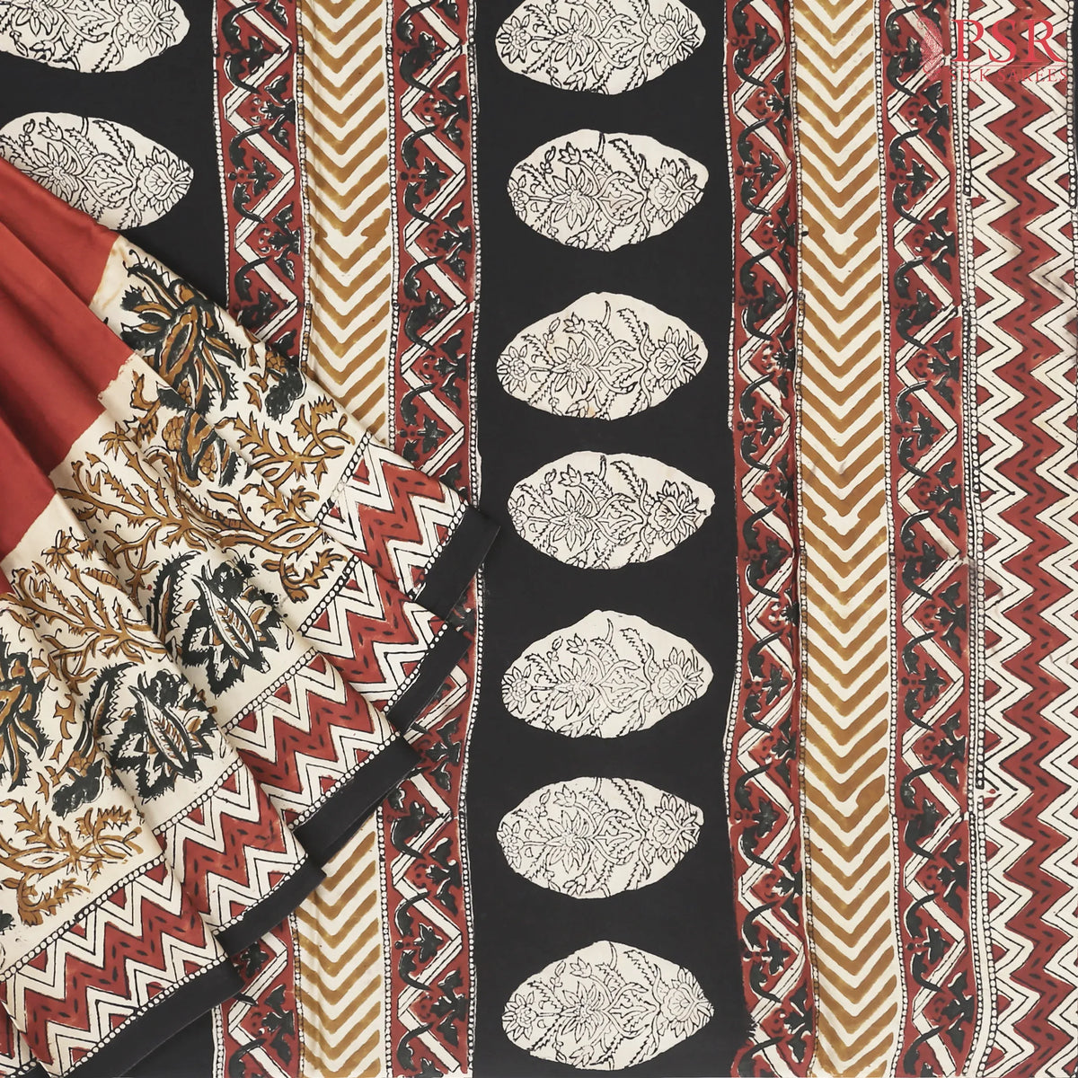 Antique Red Modal Silk Saree