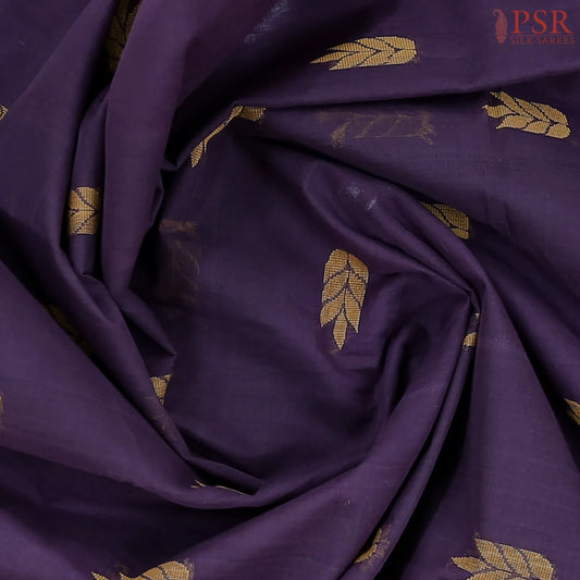 Aubergine Purple Kanchi Cotton Saree