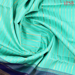 Turquoise Blue Kanchipuram Silk Saree