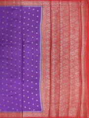 Violet Chiniya Silk Saree