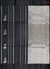 Black Chiniya Silk Saree
