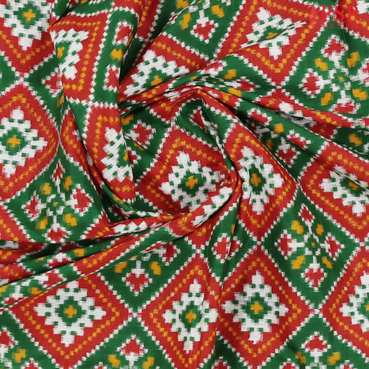 Emerald Green Pochampally Silk Ikat Saree