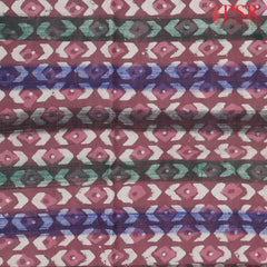 Dark Puce Pink Dabu Print Running Material