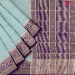 Pastel Blue Assam Saree