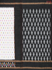 Daisy White Pochampally Silk Saree