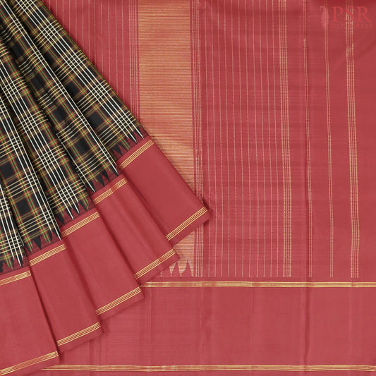 Black Kanchipuram Silk Saree