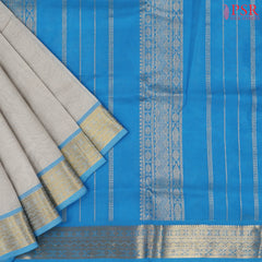 Grey Cotton Silk Saree