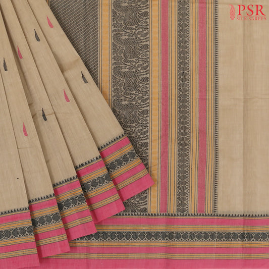 Tan Kalakshetra Kovai Cotton Saree