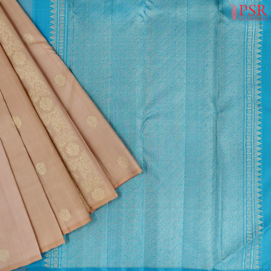 Vintage Peach Kanchipuram Silk Saree