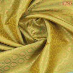 Lemon Green Kanchipuram Silk Saree