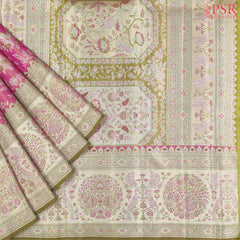 Pink Kanchipuram Jacquard Tissue Silk Saree
