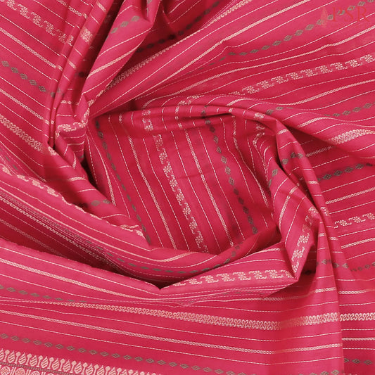Cerise Pink Kalakshetra Kovai Cotton Saree
