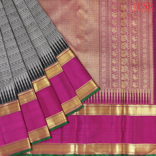 Black Kanchipuram Silk Saree