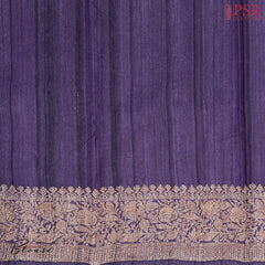 Dark Purple Banaras Jute Silk Saree
