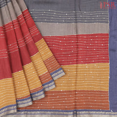 Multicolor Munga Silk Saree
